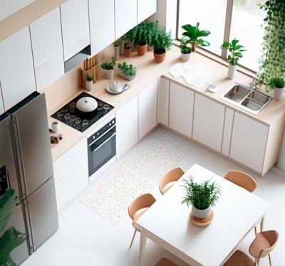 Hydraulische tegels vinyl vloerkleed Terrazo snoep Hydraulische tegels vinyl vloerkleed Terrazo snoep