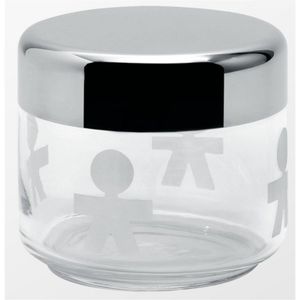 Alessi AKK35 pot Rond Glas Transparant, Wit