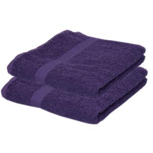 Towelcity Luxe badhanddoek - 2x - paars - 50 x 90 cm - 550 grams - Badkamer textiel - Katoen