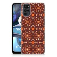 Motorola Moto G22 TPU bumper Batik Brown