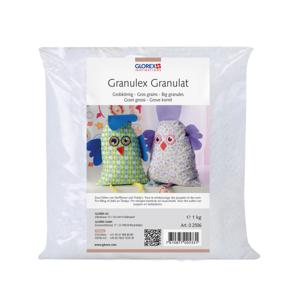 Glorex Hobby vulmateriaal - 1000 gram voor knuffels/kussens - wit - Granulex grove korrels   -