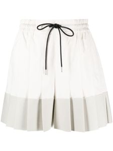 sacai minijupe-short à design plissé - Blanc