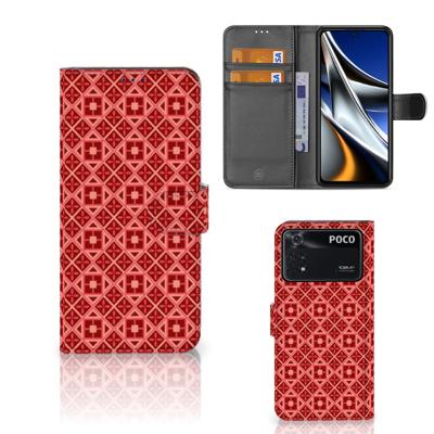 Xiaomi Poco X4 Pro 5G | Telefoon Hoesje | Batik Rood