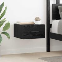 Nachtkastje 2 pcs Zwart eiken 35 x 35 x 20 cm Bewerkt hout