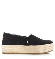 TOMS Toms - Valencia | Espadrilles met platea Zwart Canvas Espadrilles Dames