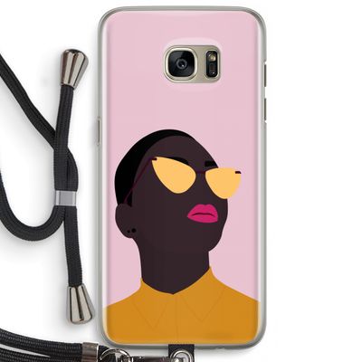 Yellow glasses: Samsung Galaxy S7 Edge Transparant Hoesje met koord