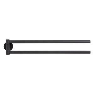 Tiger Noon Handdoekenrek 2 armig Mat Zwart 5x8x45