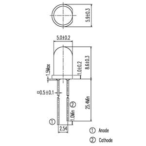 Everlight Opto IR 333 IR-emitter 940 nm 20 ° 5 mm Radiaal bedraad