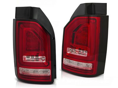 Tuning-Tec Achterlichten voor VW T6 2015- ROOD HELDER SEQ LED STRIP OEM LED Tuning-Tec Achterlichten voor VW T6 2015- ROOD HELDER SEQ LED STRIP OEM LED