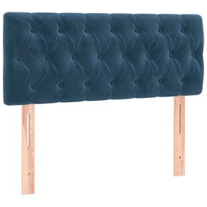 vidaXL Hoofdbord 100x7x78/88 cm fluweel donkerblauw