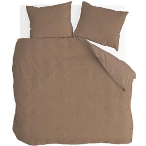 Teddy Dekbedovertrek Taupe-1-persoons (140 x 200/220 cm)