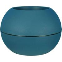 RIVIERA GRANIT BOULE ronde bloembak - Kunststof - Diameter 50 cm - Blauw