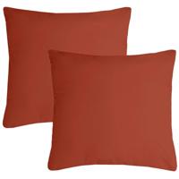 Stof Textile sierkussen Nelson - 2x - terracotta - 40 x 40 cm - bank kussens - polyester