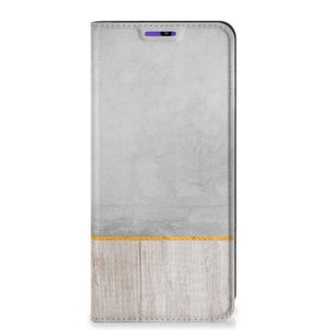 Samsung Galaxy A22 4G | M22 Book Wallet Case Wood Concrete