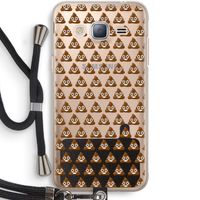 Poop emoji: Samsung Galaxy J3 (2016) Transparant Hoesje met koord