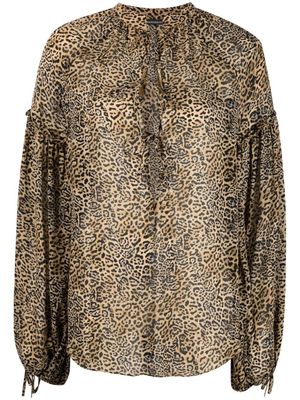 Wandering blouse à imprimé léopard - Tons neutres