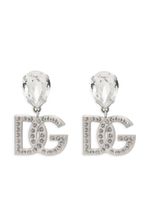 Dolce & Gabbana boucles d'oreilles DG à ornements strassés - Argent