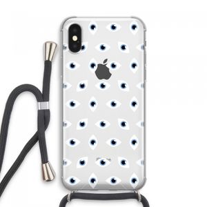 Eyes pattern: iPhone XS Max Transparant Hoesje met koord