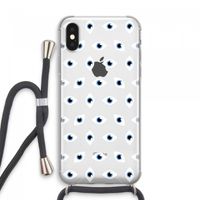 Eyes pattern: iPhone XS Max Transparant Hoesje met koord