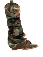 R13 bottes 55 mm à imprimé camouflage - Marron