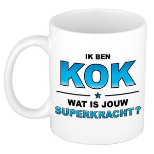 Ik ben kok wat is jouw superkracht kado mok / beker / verjaardag    -