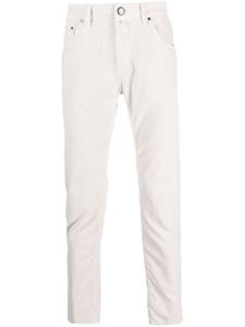 Jacob Cohën pantalon fuselé à patch logo - Blanc