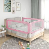 VidaXL Bedhekje peuter 150x25 cm stof roze