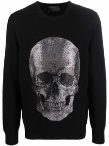 Philipp Plein pull Iconic Skull en cachemire - Noir