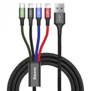 Baseus KB2L435A12BK mobiele telefoonkabel Zwart, Blauw, Groen, Rood 1,2 m USB A