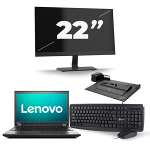 Lenovo ThinkPad L540 - Intel Core i5-4e Generatie - 15 inch - 8GB RAM - 240GB SSD - Windows 11 + 1x 22 inch Monitor