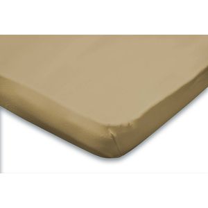 Elegance Topper Hoeslaken Jersey Katoen Stretch - zand 200x200cm