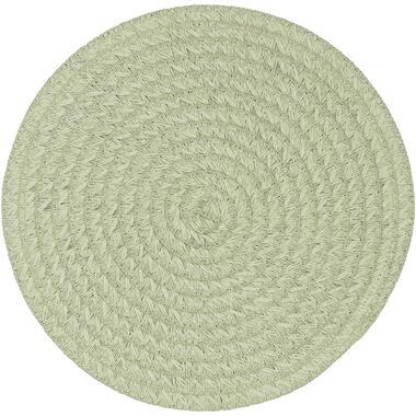 Placemat Emory - groen - Ø38 cm (1 stuk) - Leen Bakker