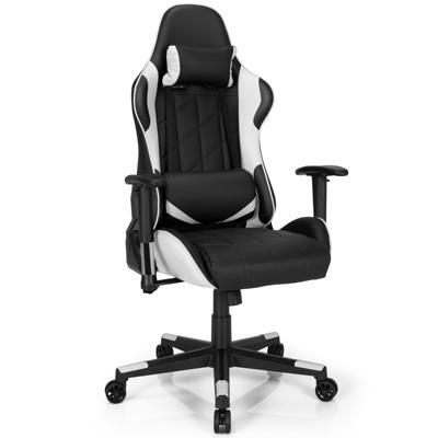 TeamX Ergonomische Gamingstoel in Hoogte Verstelbare Racestoel Wit