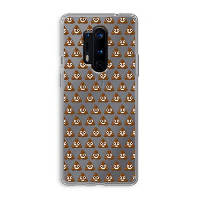 Poop emoji: OnePlus 8 Pro Transparant Hoesje