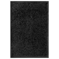 Deurmat wasbaar 40x60 cm zwart - thumbnail