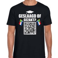 QR code geslaagd of gezakt t-shirt heren zwart - gezakt - Afgestudeerd shirts