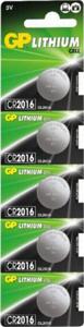 5 GP CR2016 3V knoopcel batterijen