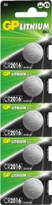 5 GP CR2016 3V knoopcel batterijen