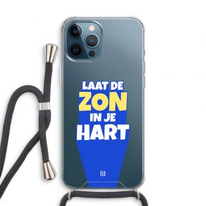 Laat de zon in je hart: iPhone 12 Pro Transparant Hoesje met koord