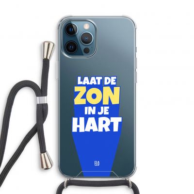 Laat de zon in je hart: iPhone 12 Pro Transparant Hoesje met koord
