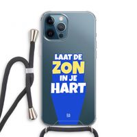 Laat de zon in je hart: iPhone 12 Pro Transparant Hoesje met koord