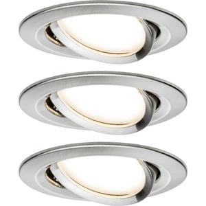 Paulmann 93447 Nova Inbouwlamp Set van 3 stuks LED LED 18 W IJzer (geborsteld)