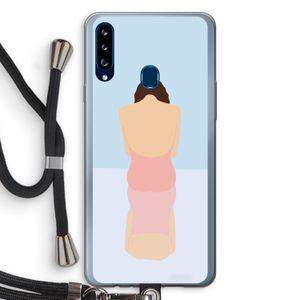Mirror: Samsung Galaxy A20s Transparant Hoesje met koord