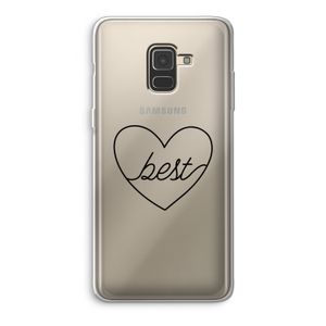 Best heart black: Samsung Galaxy A8 (2018) Transparant Hoesje