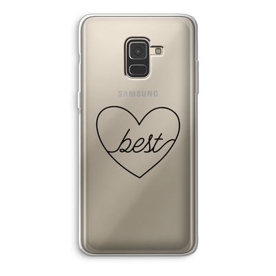 Best heart black: Samsung Galaxy A8 (2018) Transparant Hoesje