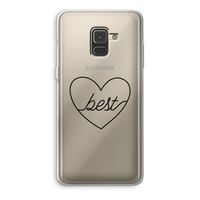 Best heart black: Samsung Galaxy A8 (2018) Transparant Hoesje