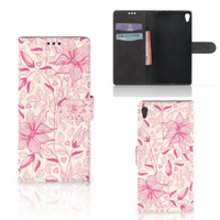 Sony Xperia XA Ultra Hoesje Pink Flowers - thumbnail