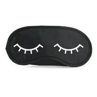 Slaapmasker met slapende oogjes zwart/wit - thumbnail
