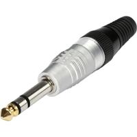 Hicon HI-J63S Jackplug 6,35 mm Stekker, recht Aantal polen: 3 Stereo Zilver 1 stuk(s)