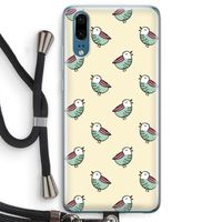Vogeltjes: Huawei P20 Transparant Hoesje met koord